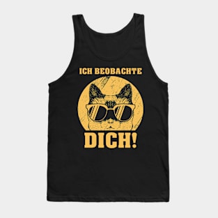 Ich beobachte dich - Katze Tank Top